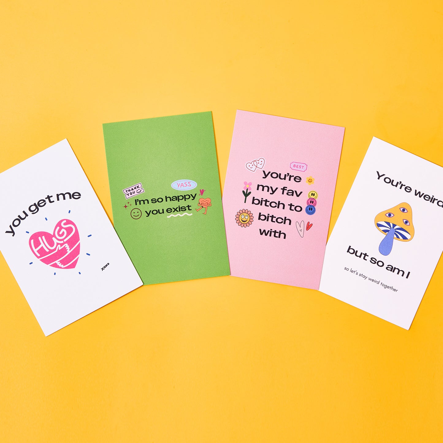Greeting Cards Pack - "BEST FRIENDS 4EVA"