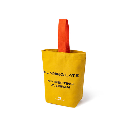 Mini Tote Bag - "Running Late. My Meeting Overran"